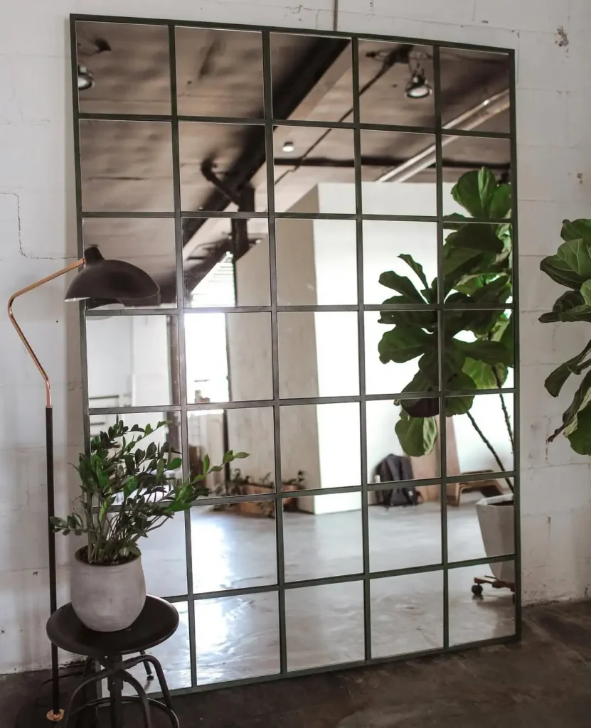 Grid Mirror Wall Designs