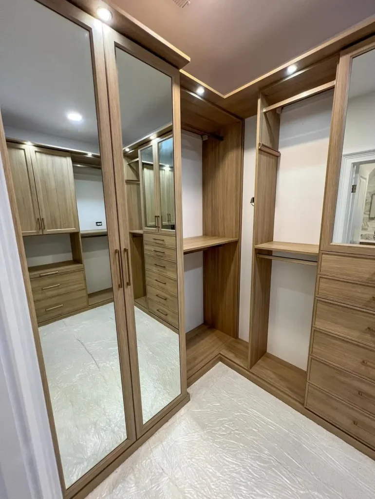 16 Wall Closet Ideas to Upgrade Your Space 13 Wall Closet with Mirror Doors