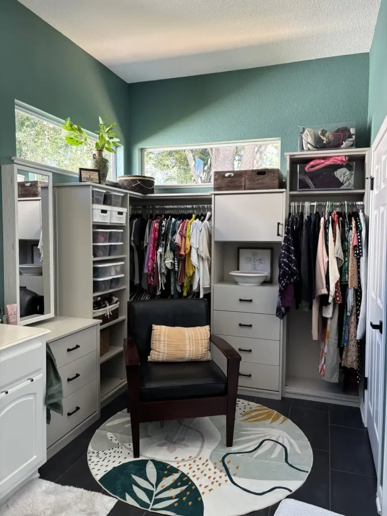 Small apartment open closets