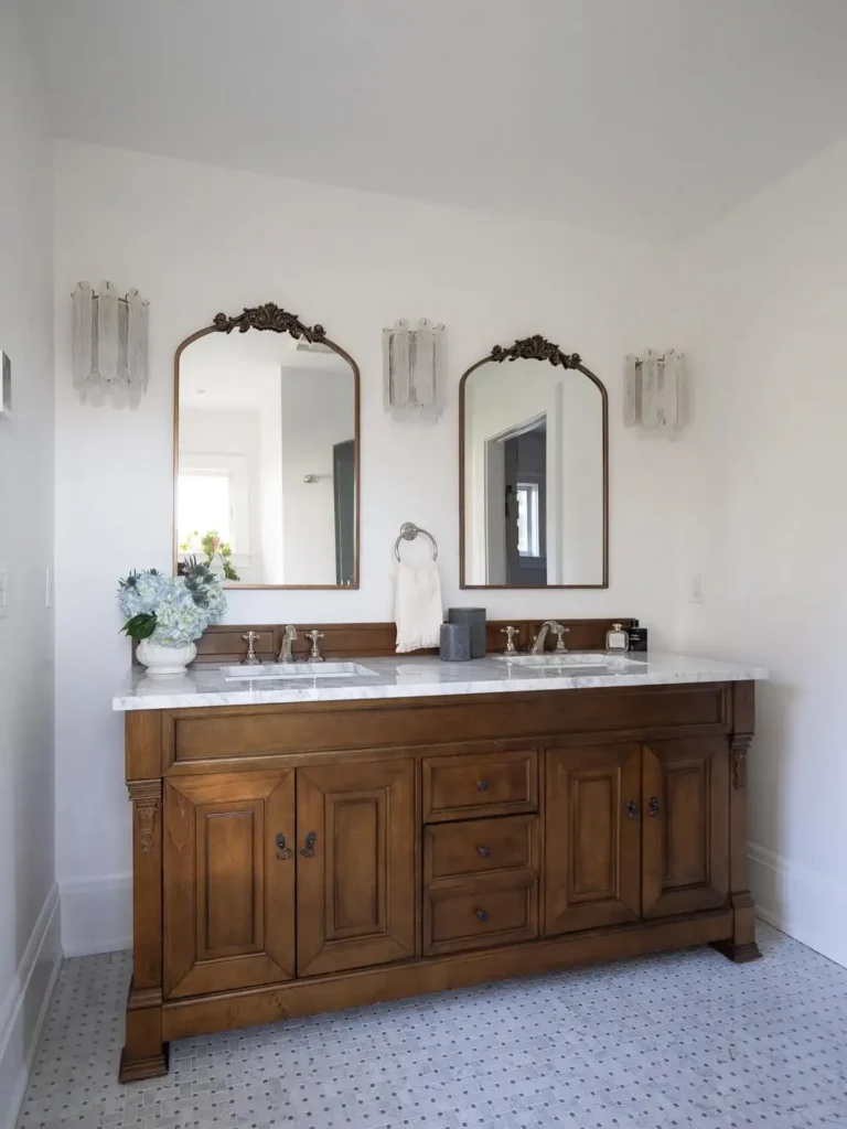 Antique Bathroom Mirror Accents