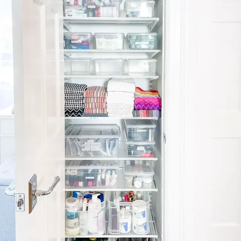 linen closet organization