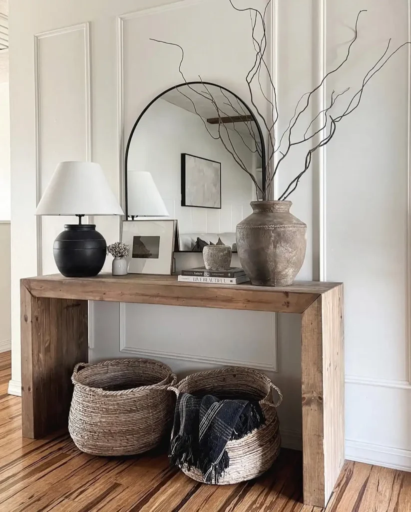Mirror Wall Above Console Table