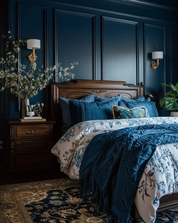 Luxury Deep Navy Bedrooms