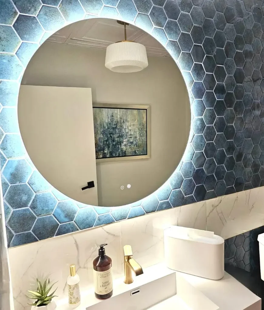 Round Frameless Bathroom Mirrors