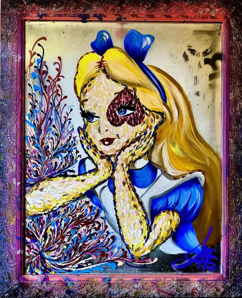 Painted Mirror Glass Art