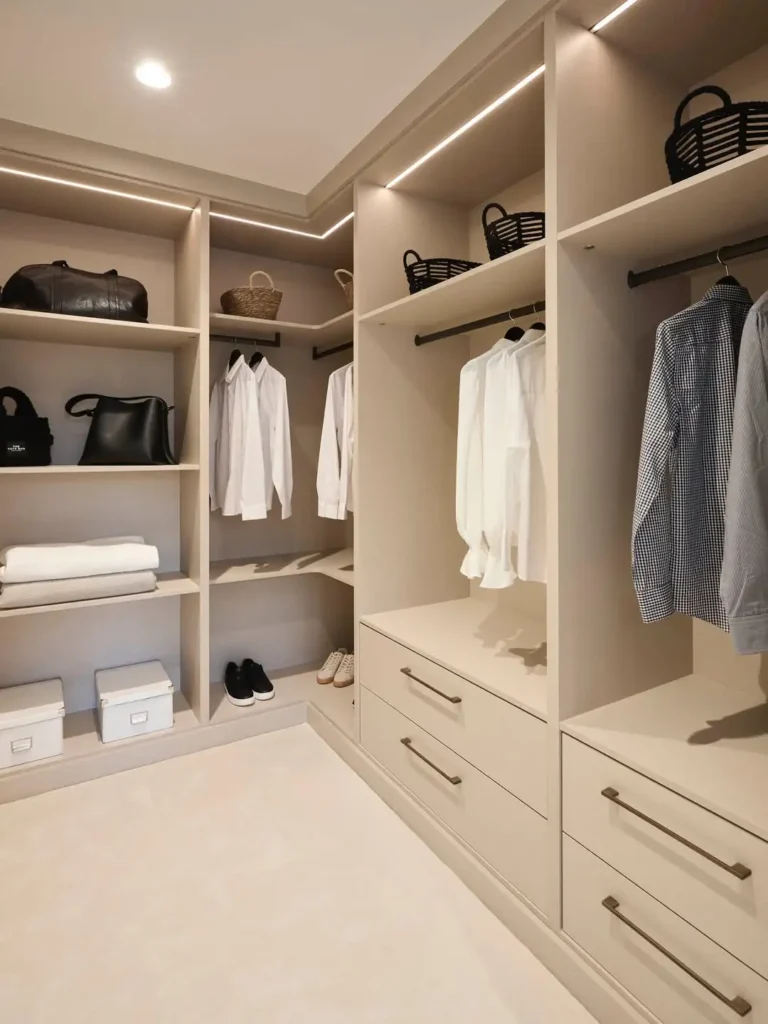 Open Shelf Wardrobe Styling