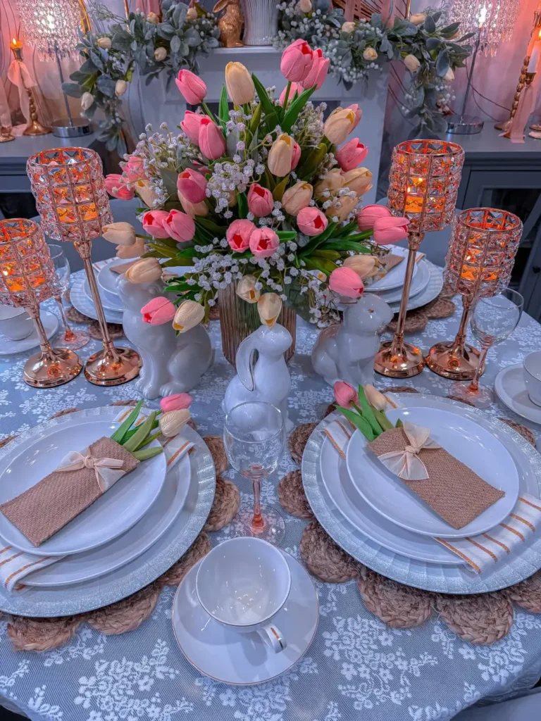 Spring Floral Table Decor