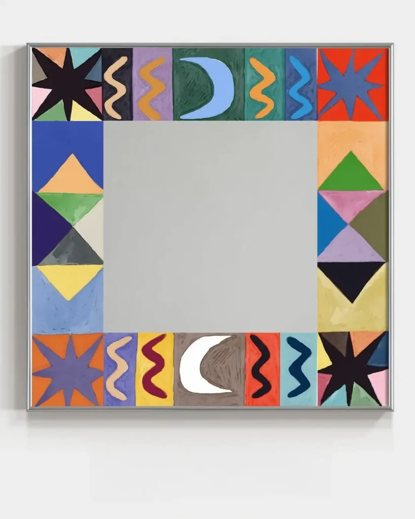 Modern Geometric Mirror Painting